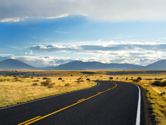wavy road in northern arizona
