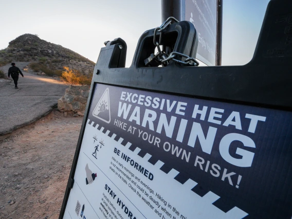 Adobe Stock Photo of Excessive Heat Warning sign