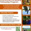 Flyer announcing the opening of applications for the 2025 E&S Fellows