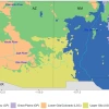 Five southwestern US climate regions resulting from cluster analysis.